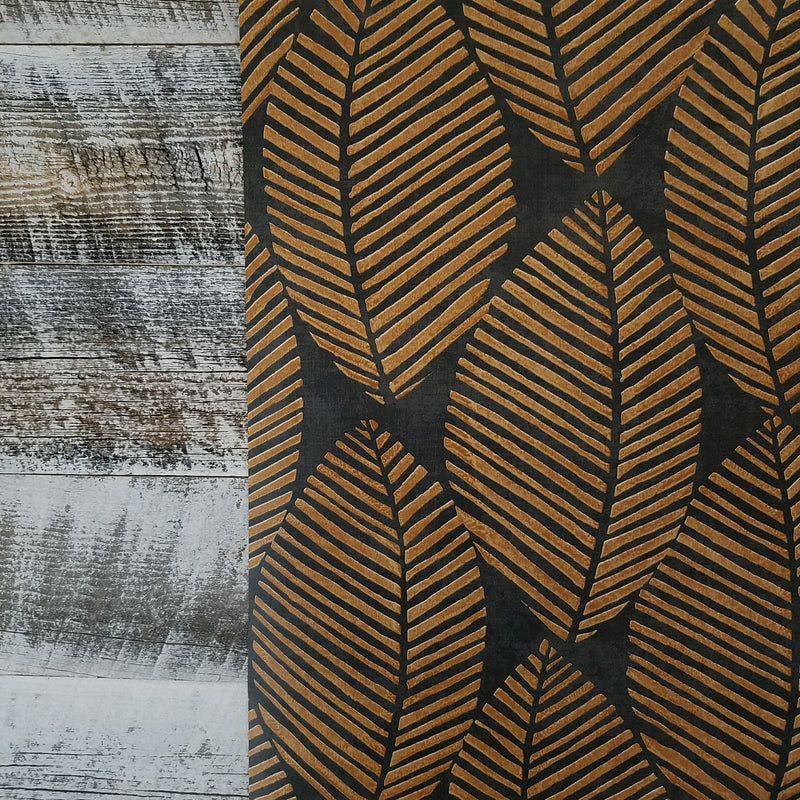 Maya Burnt Orange Tropical Leaf Wallpaper