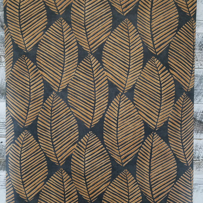 Maya Burnt Orange Tropical Leaf Wallpaper