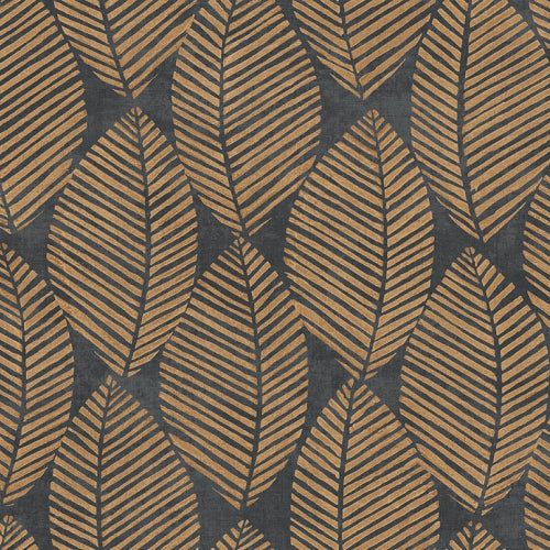Maya Burnt Orange Tropical Leaf Wallpaper
