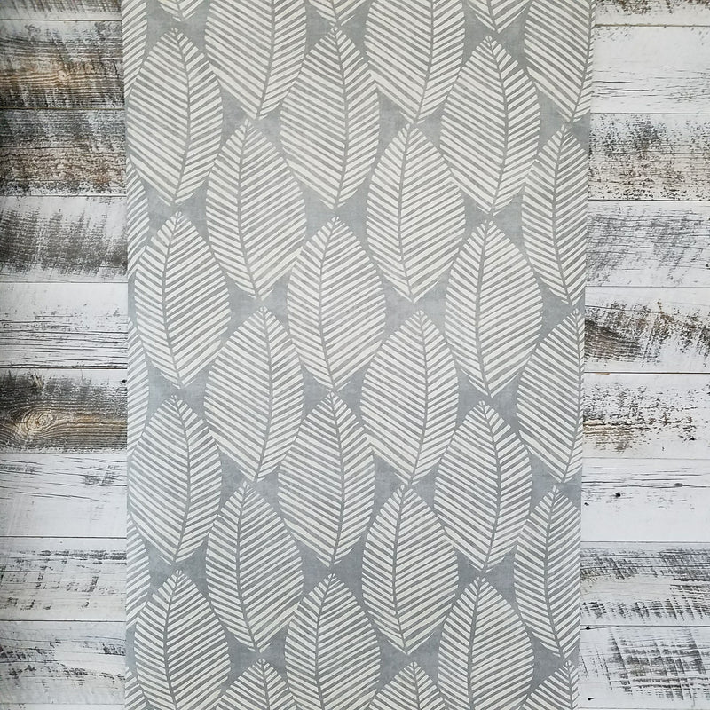 Maya Gray Tropical Leaf Wallpaper