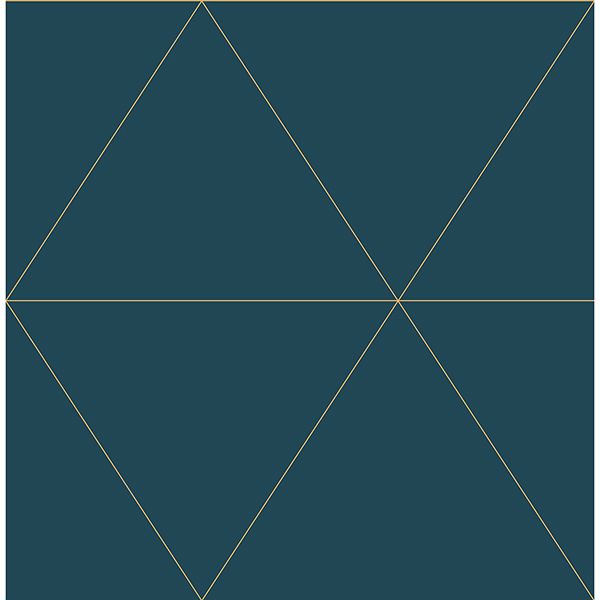 Twilight Teal Modern Geometric Wallpaper