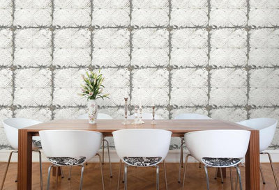 Wallpops Vintage White Tin Ceiling Tile Wallpaper