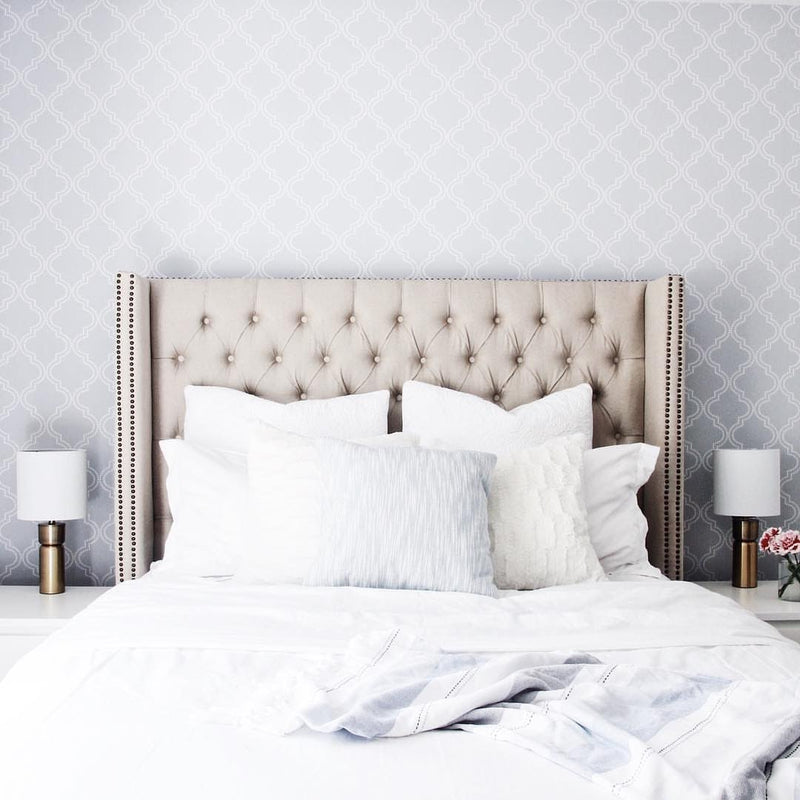 WallPops Gray Quatrefoil NU Peel and Stick Wallpaper