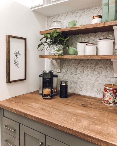 Wallpops Herringbone Carrara Marble Peel and Stick Backsplash Tile