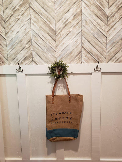 Brown Chevron Wood Boards Peel and Stick Wallpaper