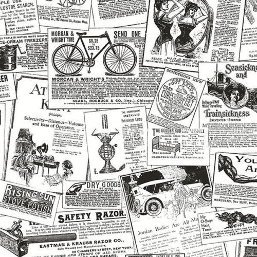 vintage newspaper ads black white wallpaper