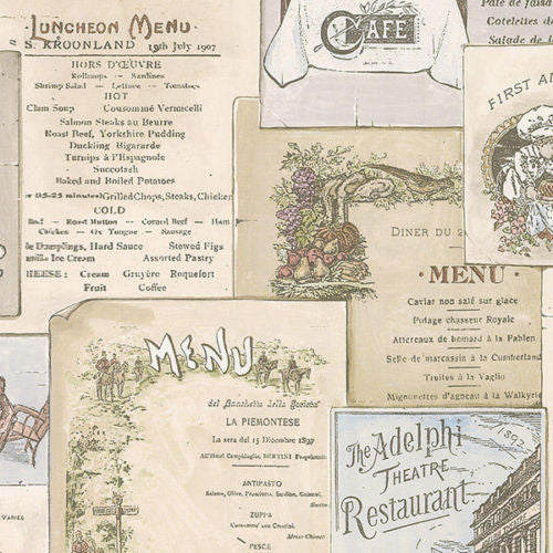 menus kitchen antique wallpaper FK26955