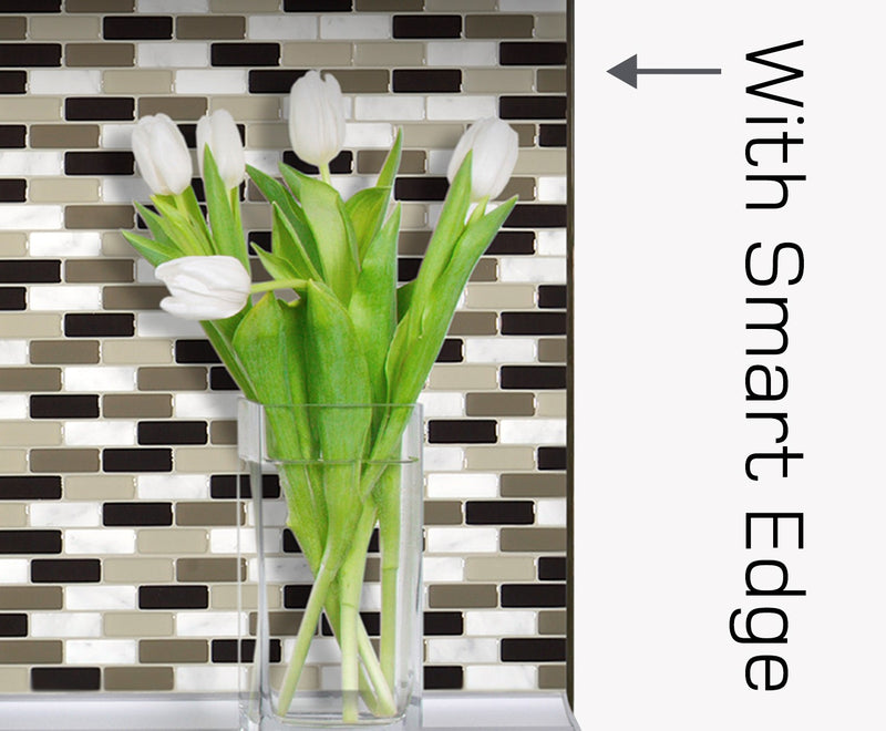 Smart Tiles SmartEdge Ambra Peel and Stick Finishing Edge Backsplash