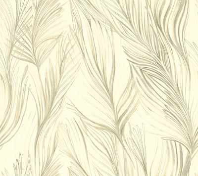 Jade Collection Beige Peaceful Plume Wallpaper NA0502