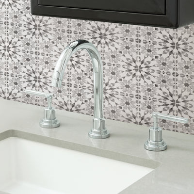 Wallpops Catalan Gray and White Peel and Stick Backsplash Tile