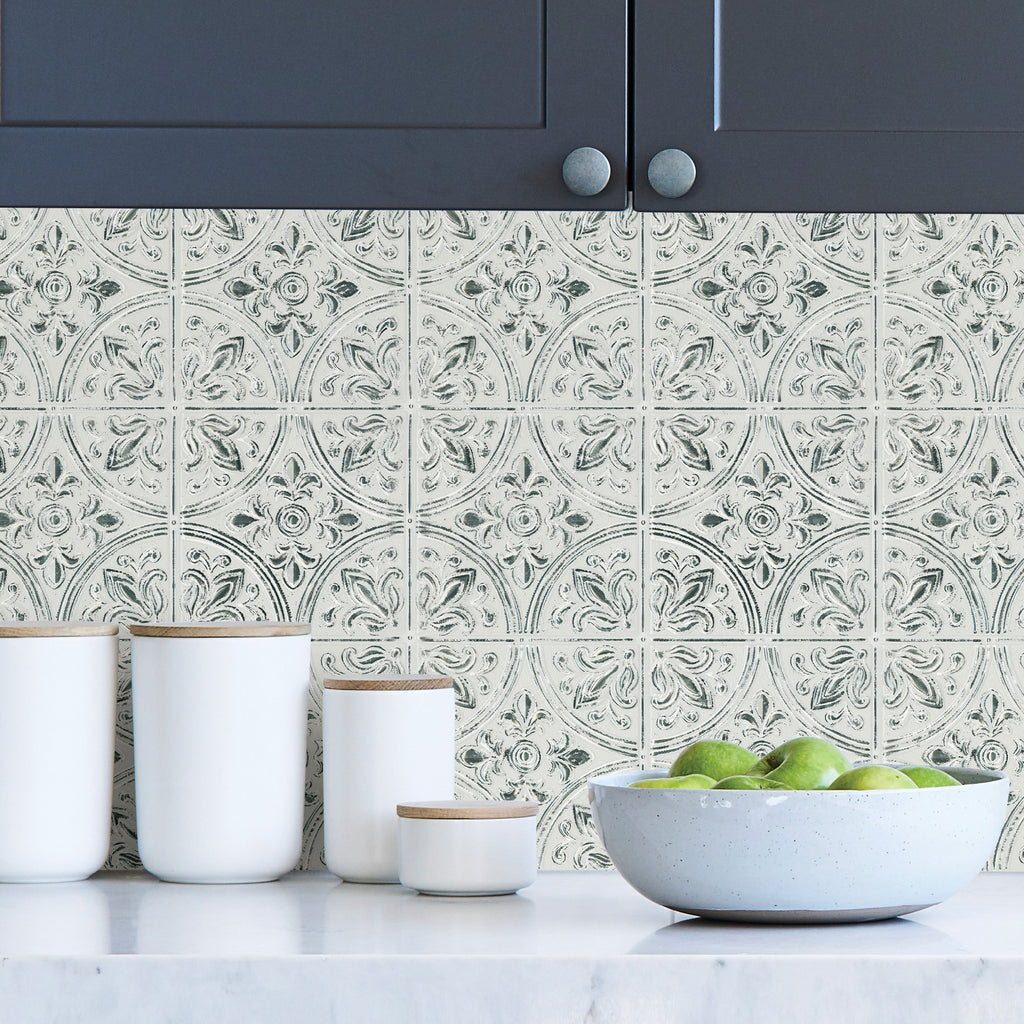 Peel & Stick Metal Tiles Sample, Wall Art for Kitchen Backsplashes