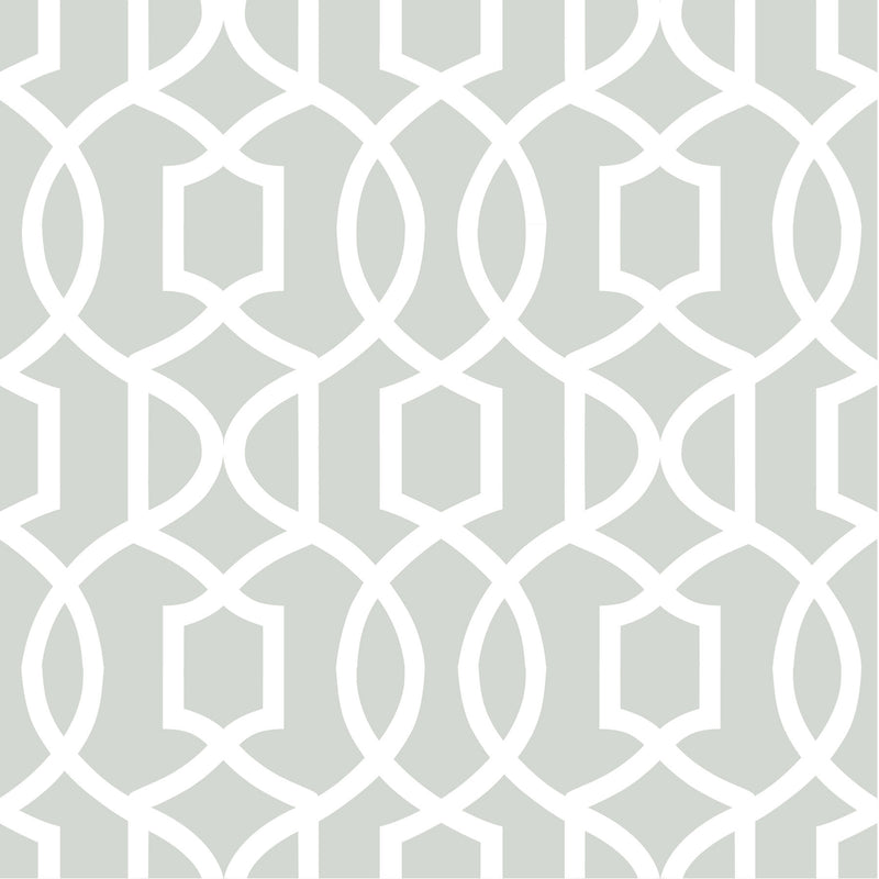 WallPops Gray Grand Trellis Peel and Stick NU Wallpaper