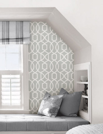 gray white geometric contemporary wallpaper NU1421