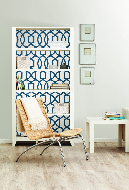 navy blue geometric wallpaper NU1648