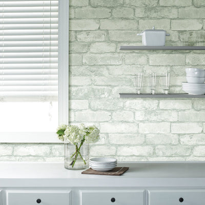 gray brick temporary wallpaper NU1653