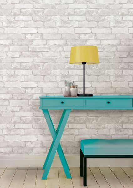 gray brick temporary wallpaper NU1653