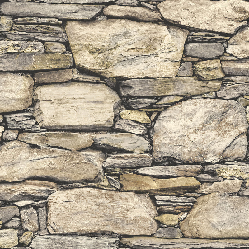 WallPops Hadrian 3D Ledger Stone Wall Peel and Stick Wallpaper