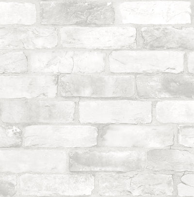 Loft White Brick Peel and Stick Wallpaper