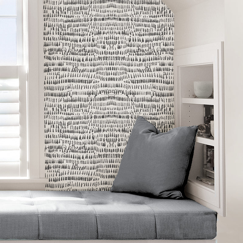 Kylver Charcoal Peel and Stick Wallpaper