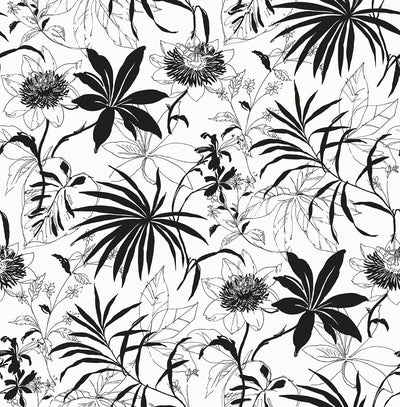 NextWall Peel and Stick Tropical Garden Wallpaper