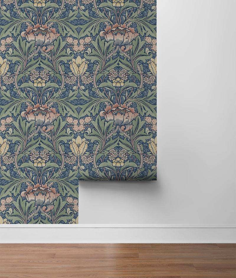 Floral Balmoral Blue Wallpaper