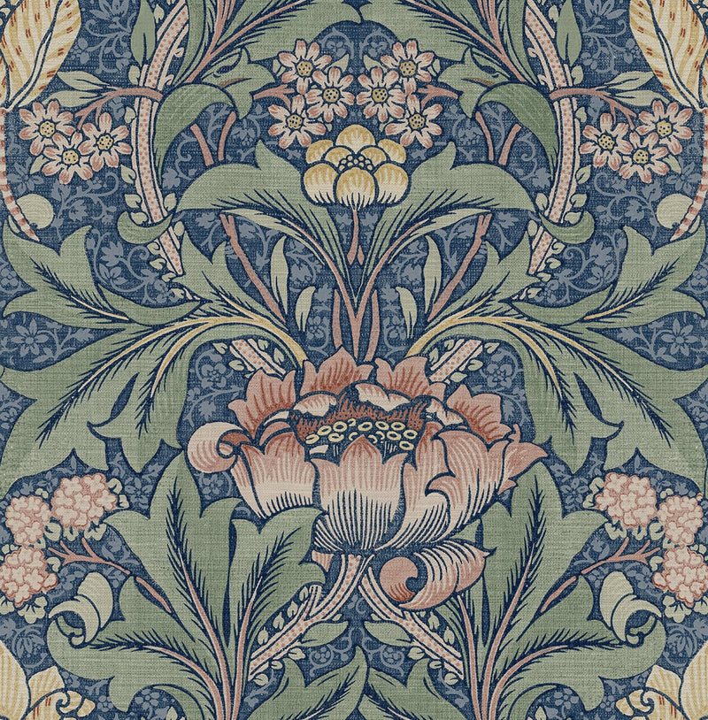 Floral Balmoral Blue Wallpaper