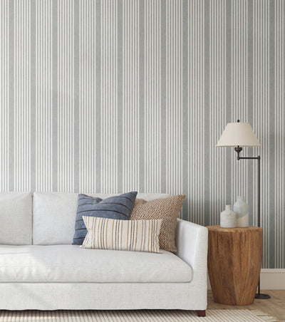 French Linen Stripe Premium Peel and Stick Wallpaper