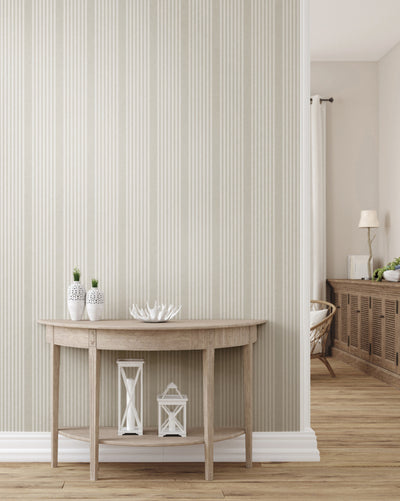 French Linen Stripe Premium Peel and Stick Wallpaper