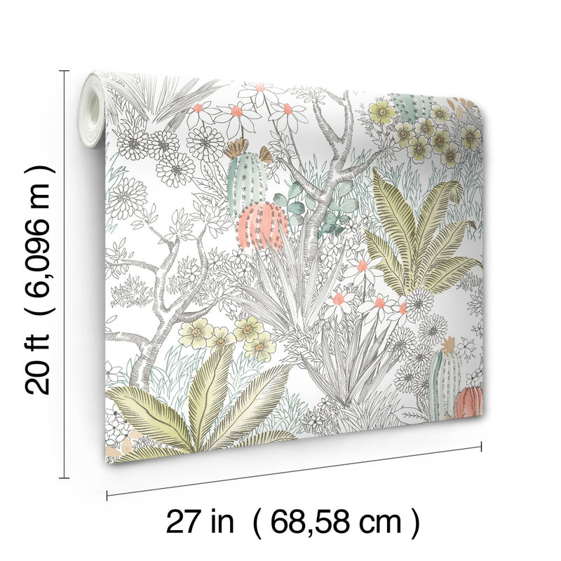 Flowering Desert Premium Peel and Stick Wallpaper