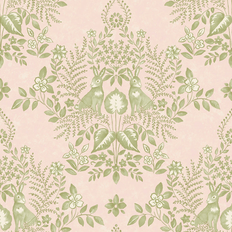 Cottontail Toile Premium Peel and Stick Wallpaper