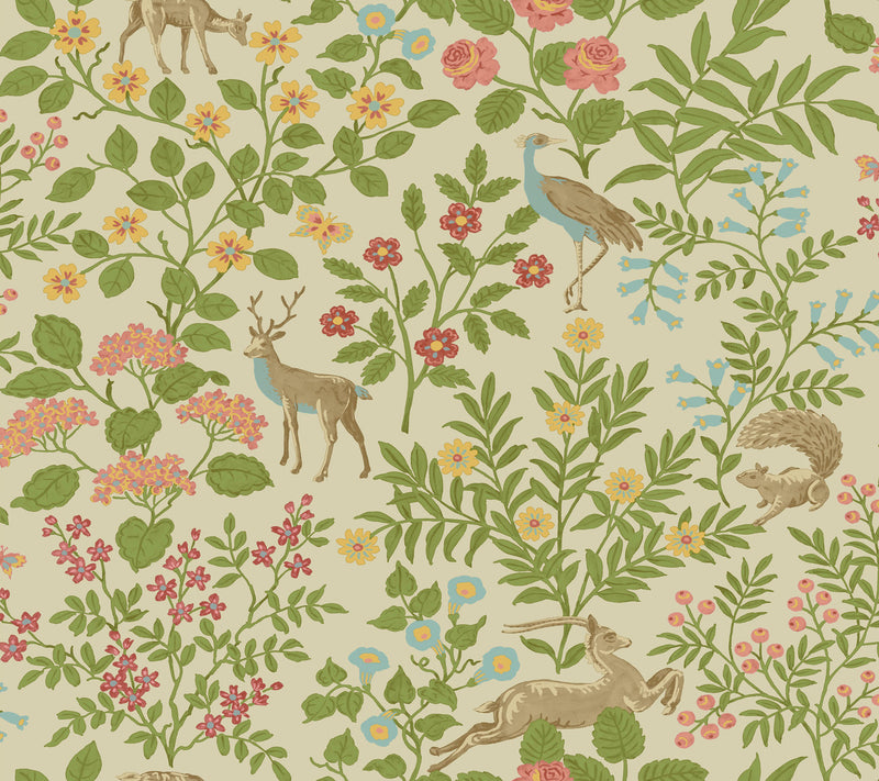 Woodland Floral Premium Peel and Stick Wallpaper