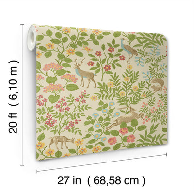 Woodland Floral Premium Peel and Stick Wallpaper