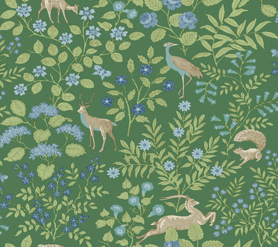 Woodland Floral Premium Peel and Stick Wallpaper