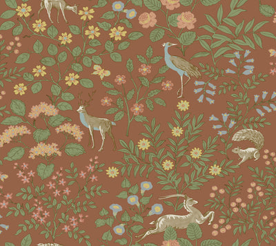 Woodland Floral Premium Peel and Stick Wallpaper