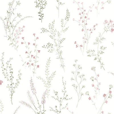 Wildflower Sprigs Peel and Stick Wallpaper