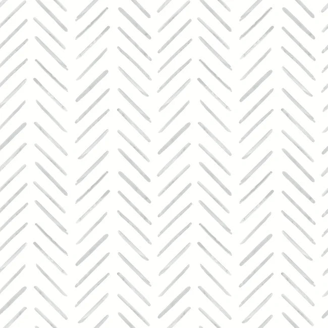 Painted Herringbone Peel and Stick Wallpaper