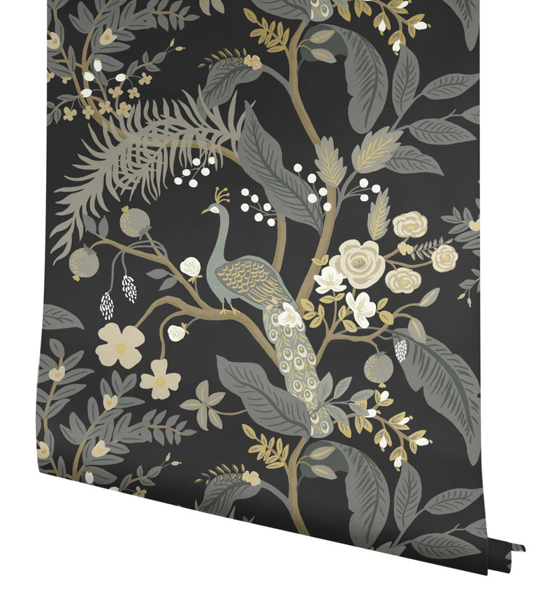 York Rifle Paper Co Peacock Whimsical Wallpaper