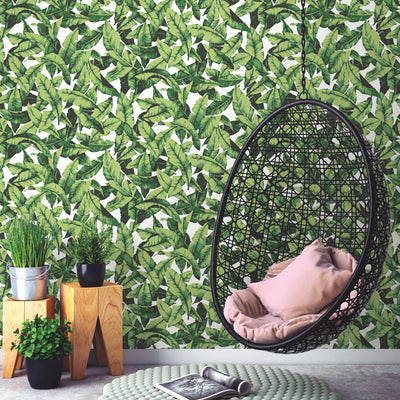 Palm Leaf Botanical Peel and Stick Wallpaper