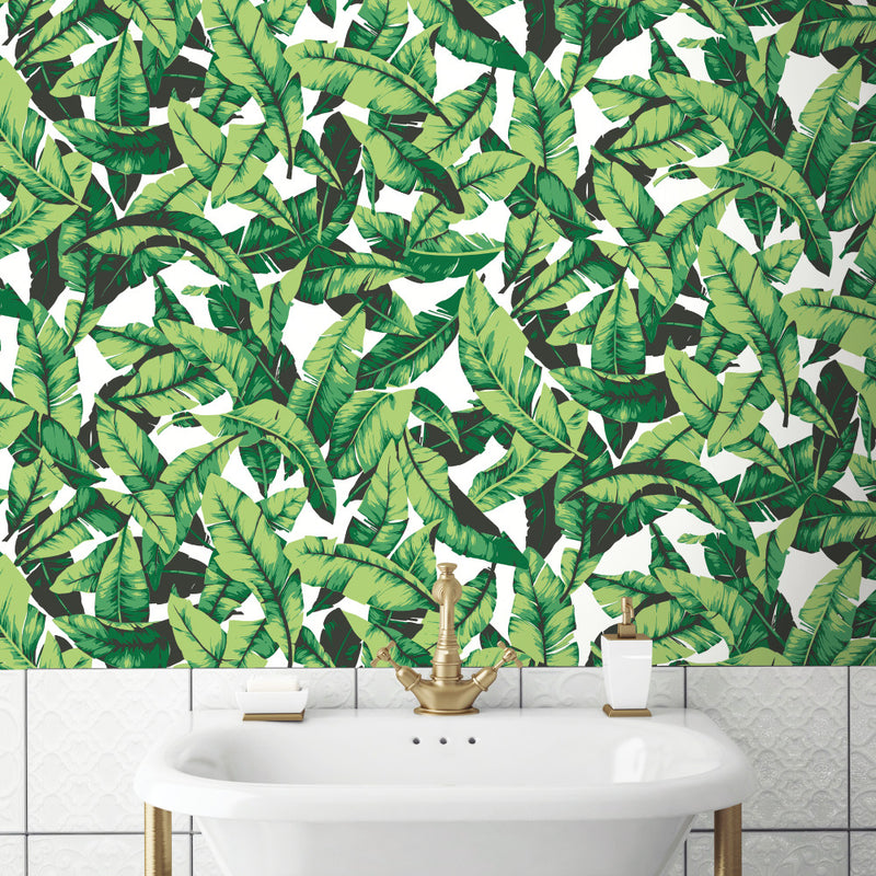 Palm Leaf Botanical Peel and Stick Wallpaper