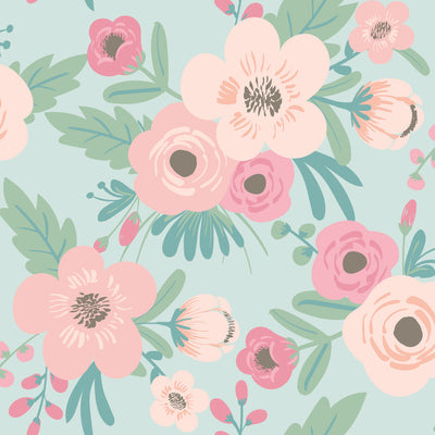 Poppy Floral Roommates Peel and Stick Wallpaper