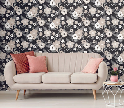 Poppy Floral Roommates Peel and Stick Wallpaper