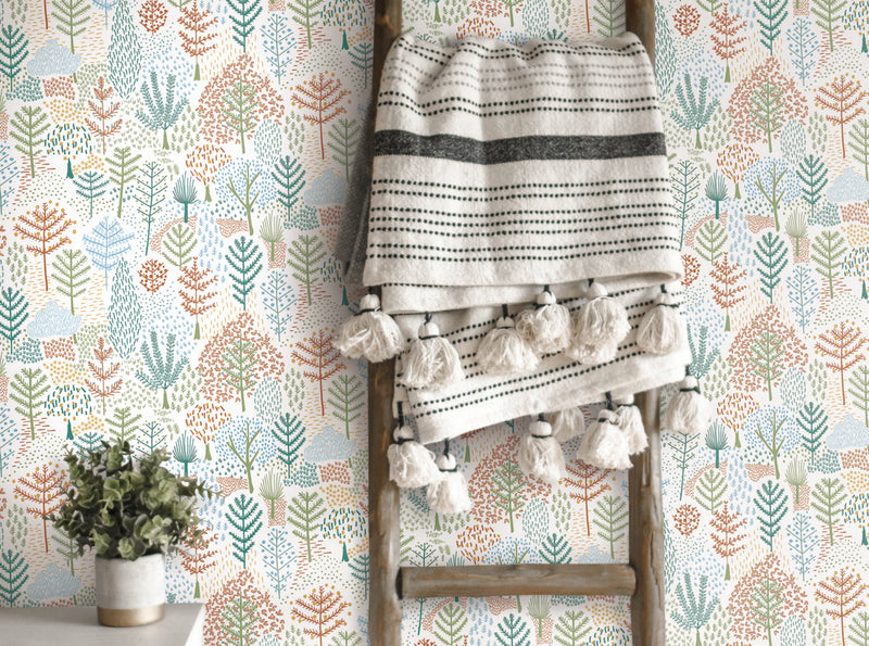 Folklore Trees Roommates Peel and Stick Wallpaper