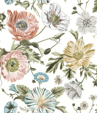 Vintage Poppy Roommates Peel and Stick Wallpaper