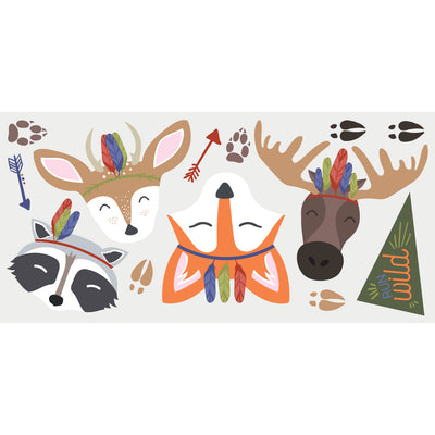 Sleepy Woodland Animals Giant Wall Decals