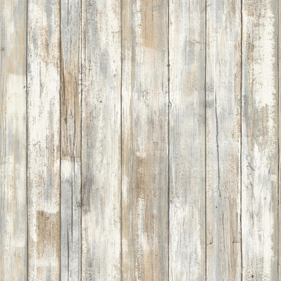 Distressed Barnwood Plank Wood Peel and Stick Wallpaper