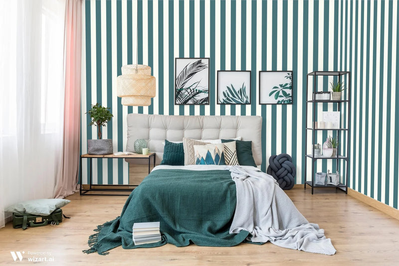 Jade Collection Awning Stripe Wallpaper