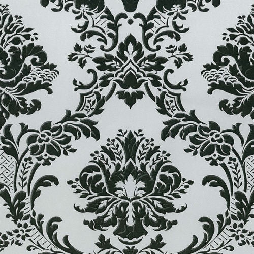 black silver damask wallpaper MD29433