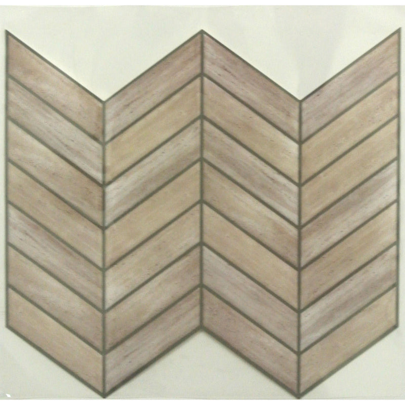 StickTILES Chevron Distressed Wood Peel and Stick Tile