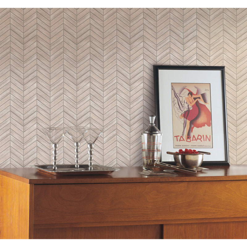 StickTILES Chevron Distressed Wood Peel and Stick Tile