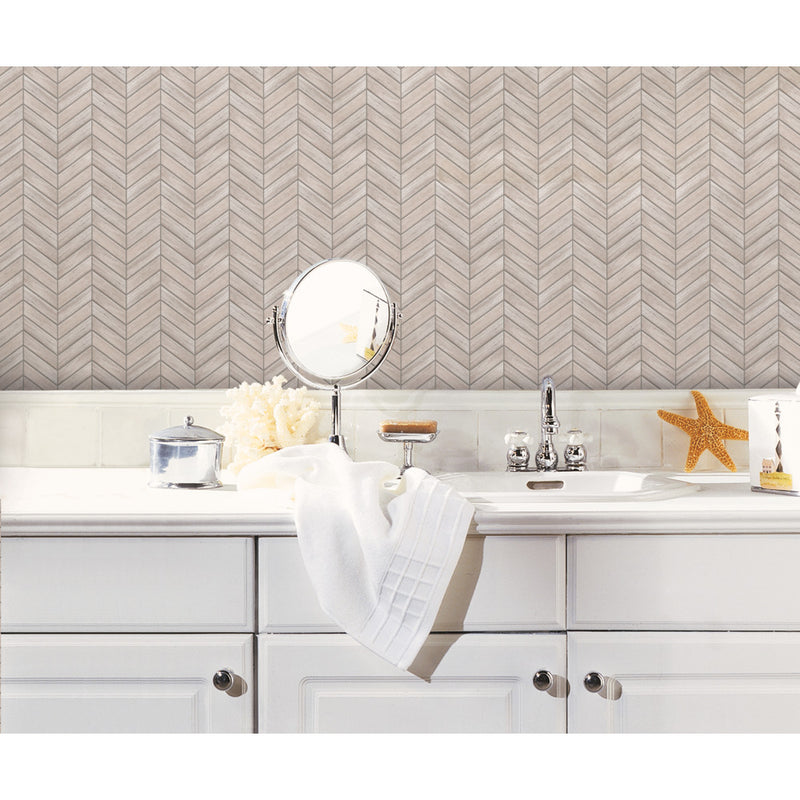 StickTILES Chevron Distressed Wood Peel and Stick Tile